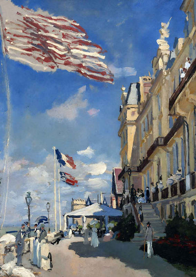 Hotel des Roches Noires, Trouville by Claude Monet Fine Art Print (6 Sizes)