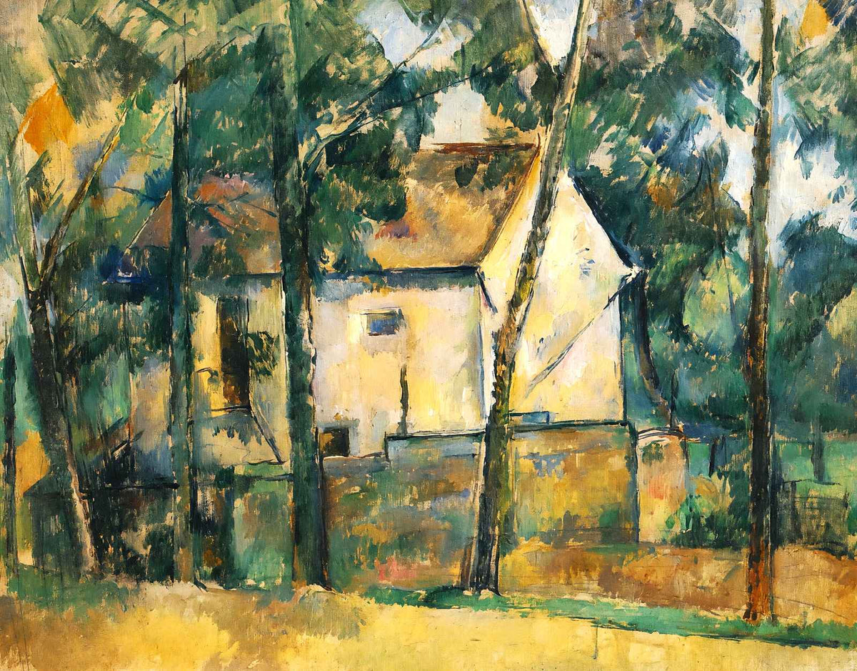 House and Trees 1894 Painting by Paul Cezanne Art Print (6 Sizes) - Restored