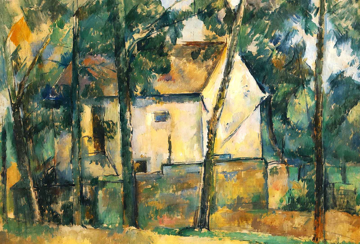 House and Trees 1894 Painting by Paul Cezanne Art Print (6 Sizes) - Restored