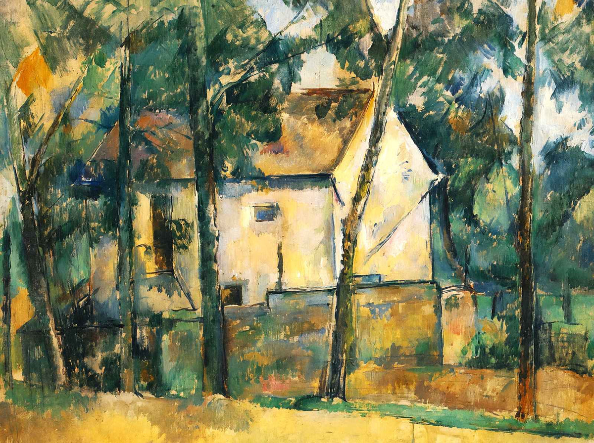 House and Trees 1894 Painting by Paul Cezanne Art Print (6 Sizes) - Restored