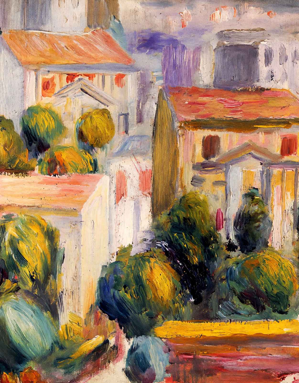 House at Cagnes Art Print Painting by Pierre-Auguste Renoir (6 Sizes)