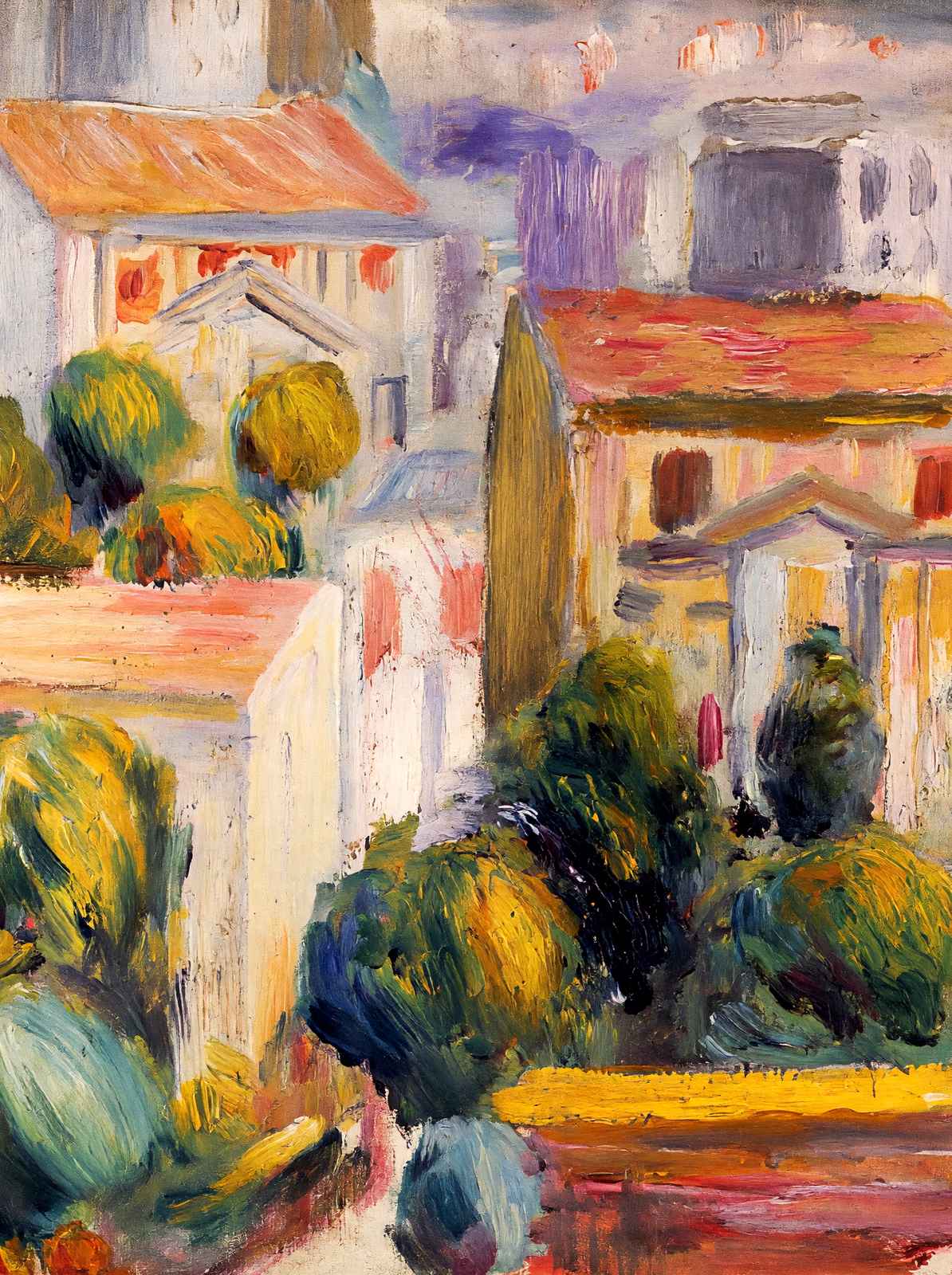 House at Cagnes Art Print Painting by Pierre-Auguste Renoir (6 Sizes)