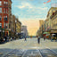 Main Street from Preston Avenue Houston in 1906 Art Print (7 Sizes)