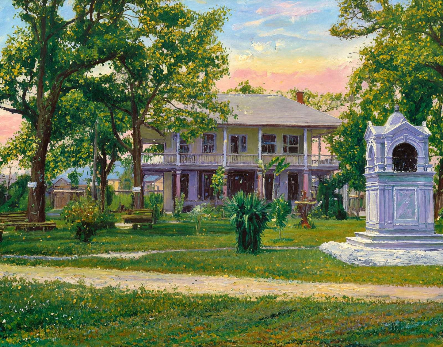 Park House Sam Houston Park in 1906 Art Print (7 Sizes) - High Quality
