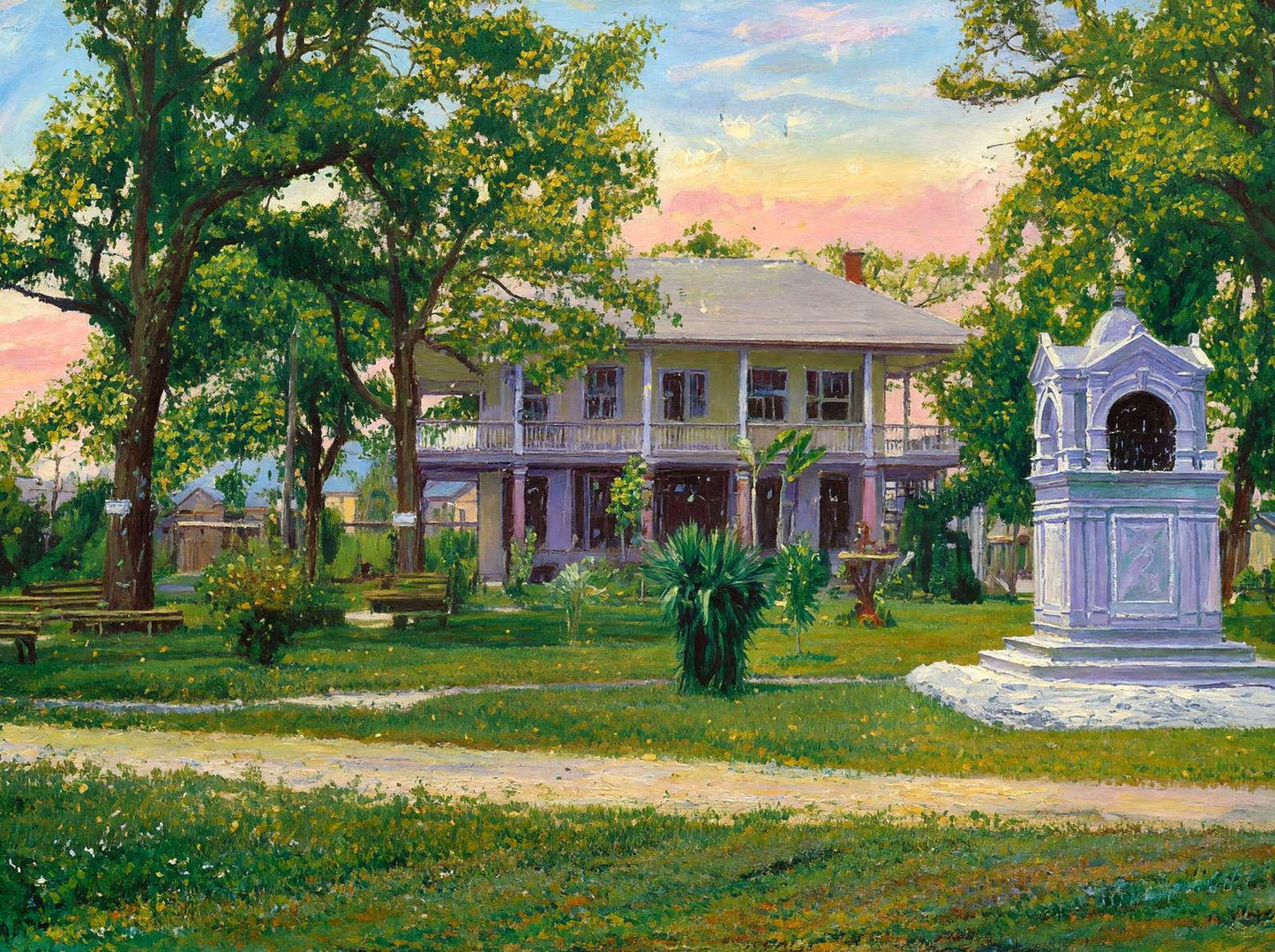 Park House Sam Houston Park in 1906 Art Print (7 Sizes) - High Quality