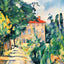 House with Red Roof 1890 Painting by Paul Cezanne Art Print (6 Sizes)