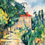 House with Red Roof painting by Paul Cezanne (1890)
