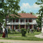 House and Bell Sam Houston Park in 1907 Vintage Print (7 Sizes) - Retouched