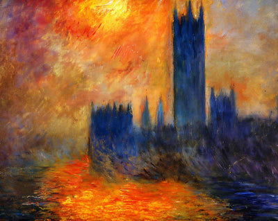 House of Parliament Sun painting by Claude Monet (1903)