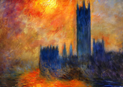 House of Parliament Sun Art Print 1903 Painting by Claude Monet (6 Sizes)