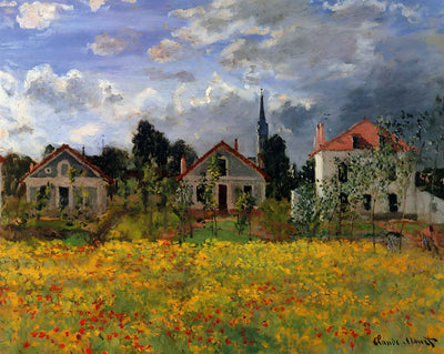 Houses at Argenteuil art print by Claude Monet (1873)