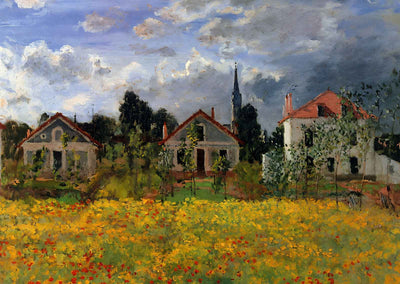 Houses at Argenteuil Art Print 1873 Painting by Claude Monet (6 Sizes)