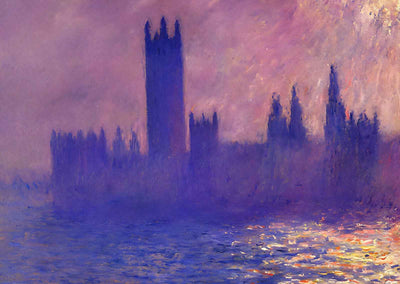 Houses of Parlilament, Sunlight Effect 1900 by Claude Monet Art Print (6 Sizes)