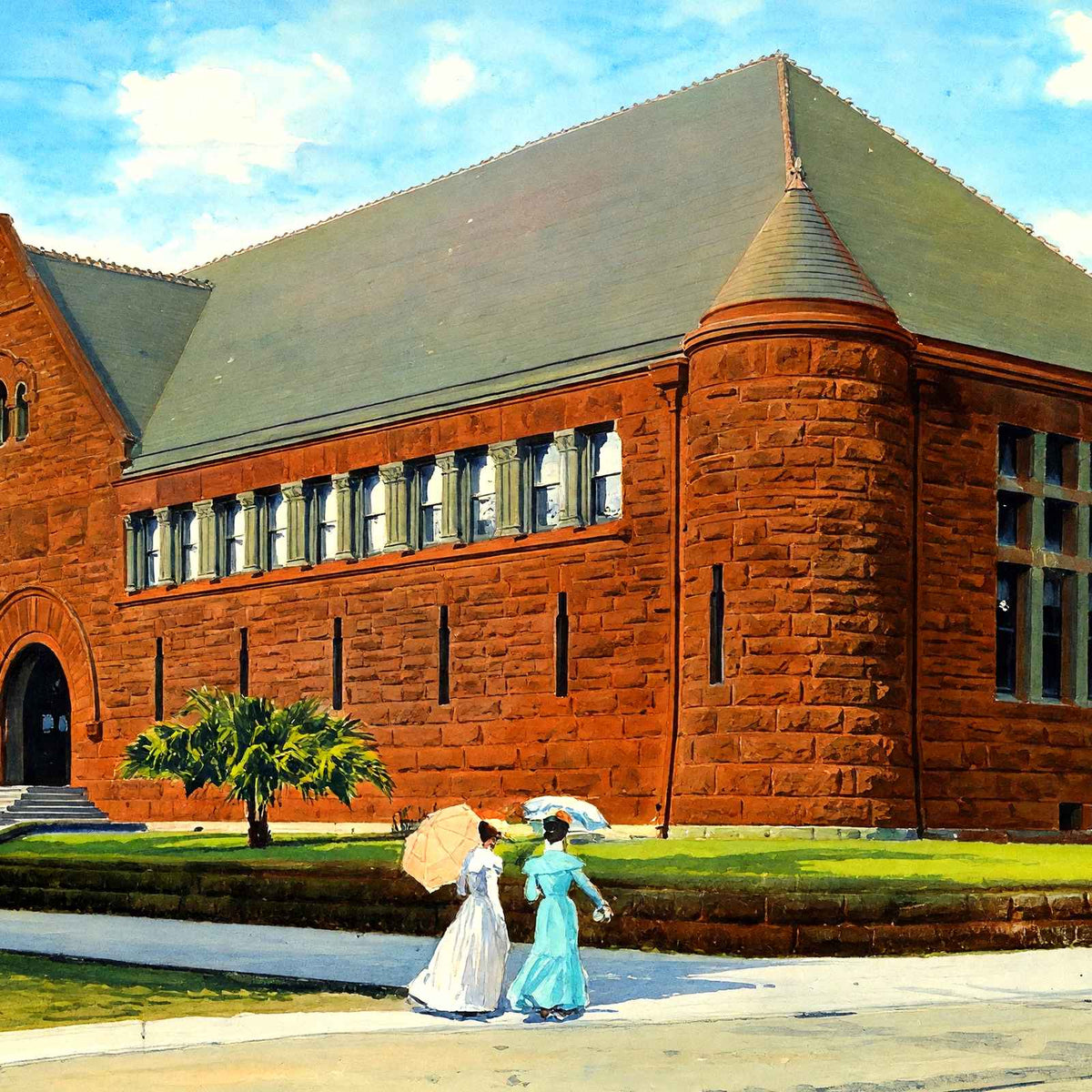 Howard Library New Orleans in 1908 Art Print (7 Sizes) - High Quality