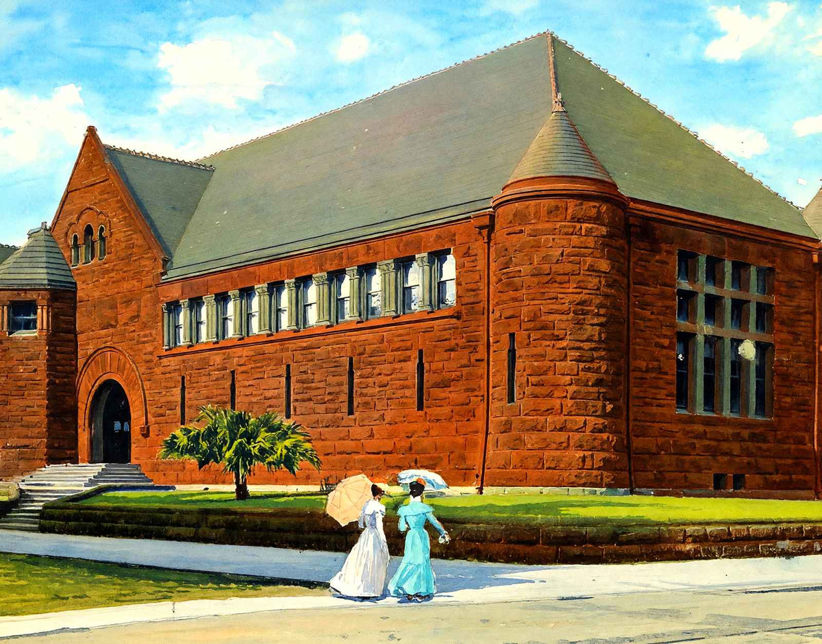 Howard Library New Orleans in 1908 Art Print (7 Sizes) - High Quality