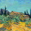 Huts Surrounded by Olive Trees by Vincent van Gogh Fine Art Print (6 Sizes)