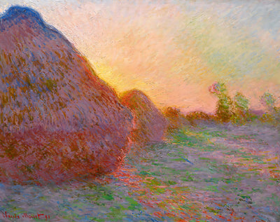 Haystacks Painting by Claude Monet 8x10" Art Print