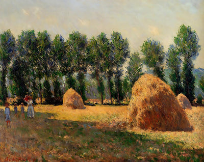 Haystacks at Giverny (1885) Painting by Claude Monet 8x10" Art Print