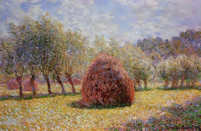 Haystacks at Giverny (1895) Painting by Claude Monet 8x10" Art Print