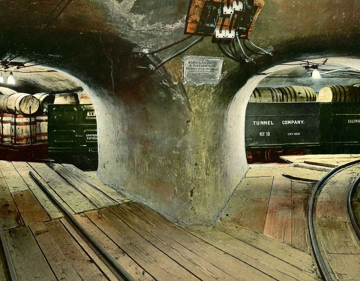 Illinois Tunnel Chicago in 1905 Vintage Print (7 Sizes) - Premium Quality