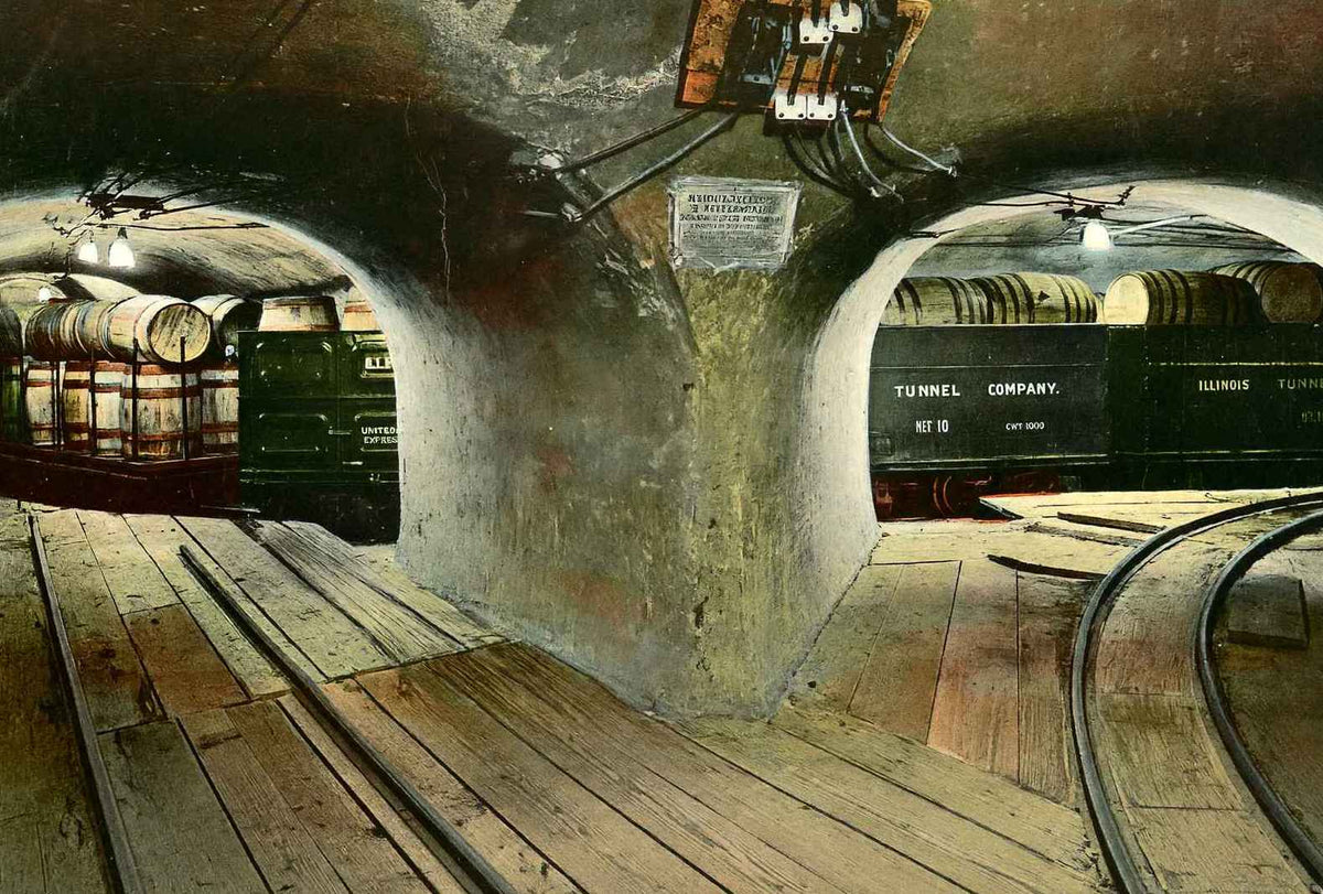 Illinois Tunnel Chicago in 1905 Vintage Print (7 Sizes) - Premium Quality