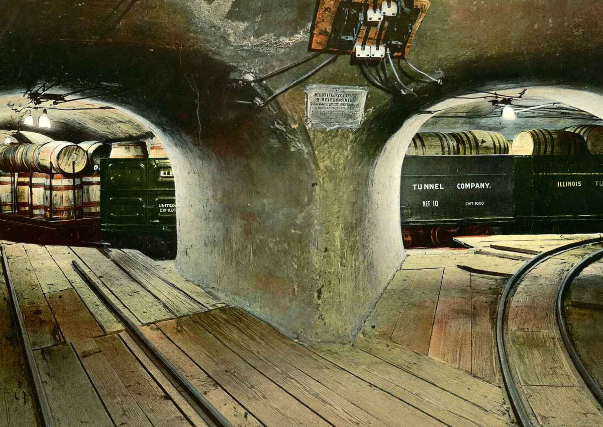 Illinois Tunnel Chicago in 1905 Vintage Print (7 Sizes) - Premium Quality