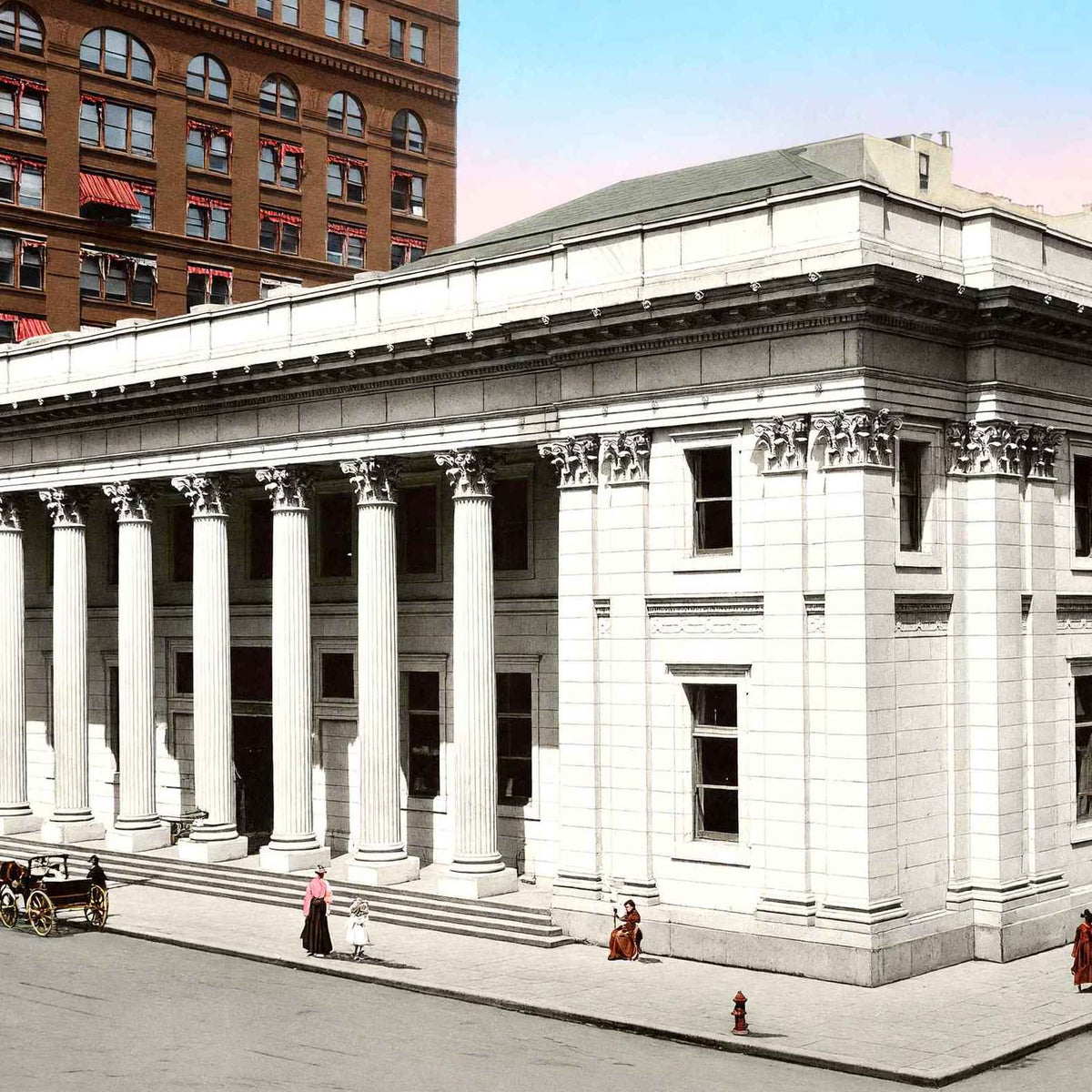 Illinois Trust and Savings Bank Chicago in 1905 Vintage Print (7 Sizes)