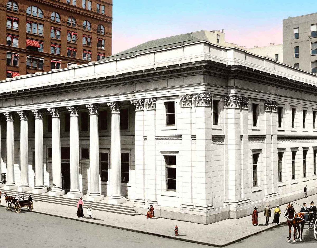 Illinois Trust and Savings Bank Chicago in 1905 Vintage Print (7 Sizes)