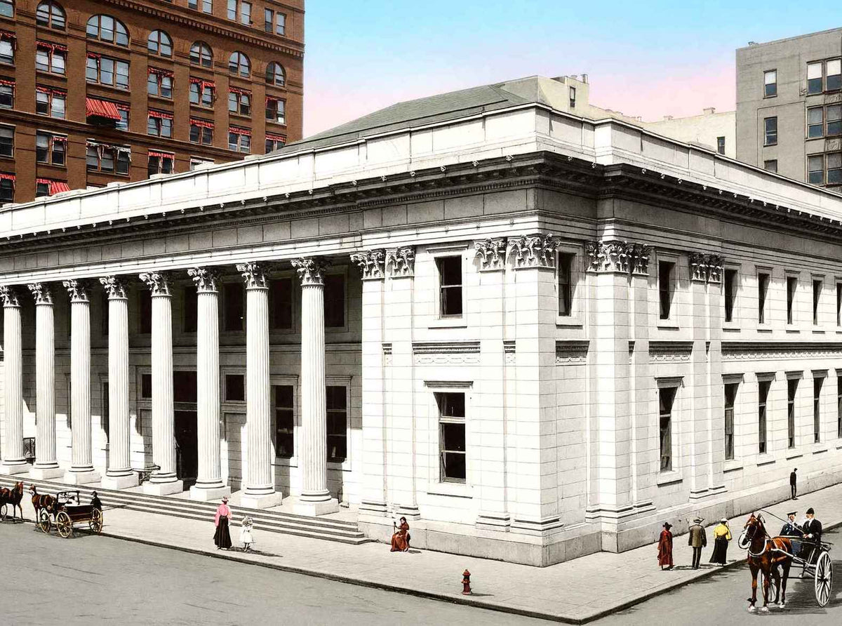 Illinois Trust and Savings Bank Chicago in 1905 Vintage Print (7 Sizes)