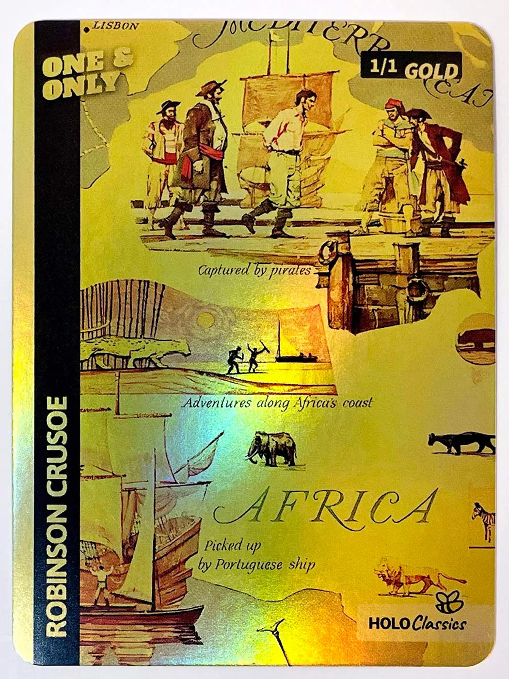 1/1 Robinson Crusoe Africa Holographic Gold Card (Only One Made) 2023