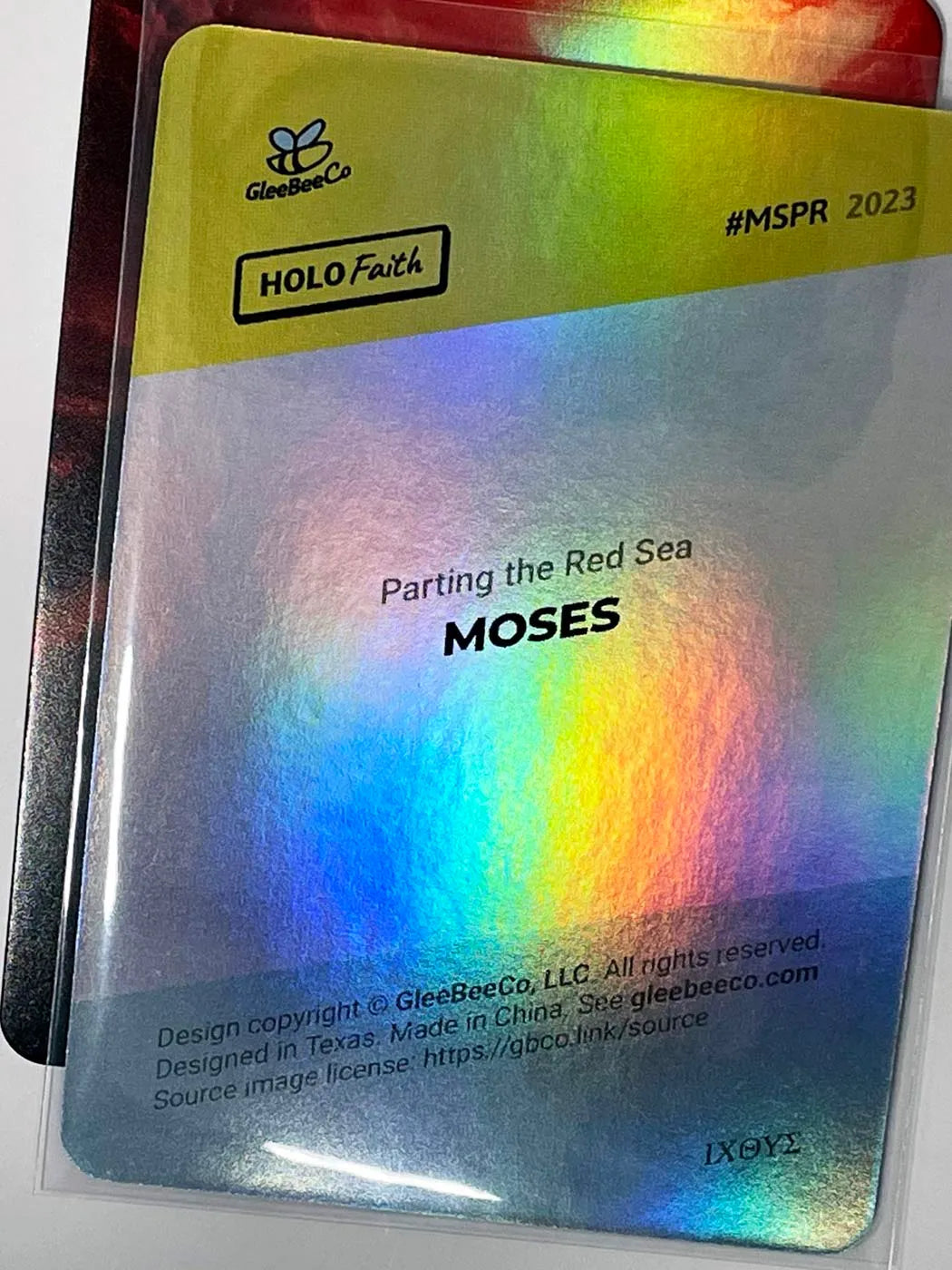 Moses Parting the Red Sea Holographic Trading Card - Stunning!