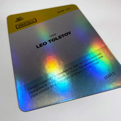 Holographic Leo Tolstoy Photo Card from GleeBeeCo (2023 Holo Figures)