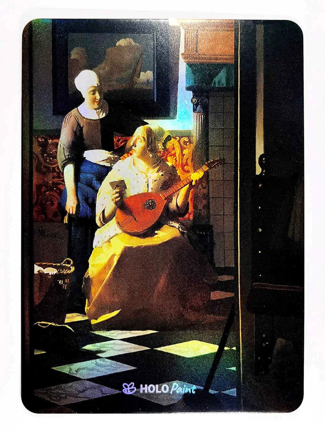 The Love Letter Vermeer Painting Card (Holographic) - 2023 GleeBeeCo Holo Paint