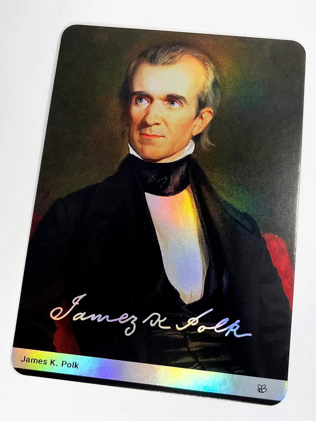 James K. Polk Trading Card with Signature - 2023 GleeBeeCo Holo Figures