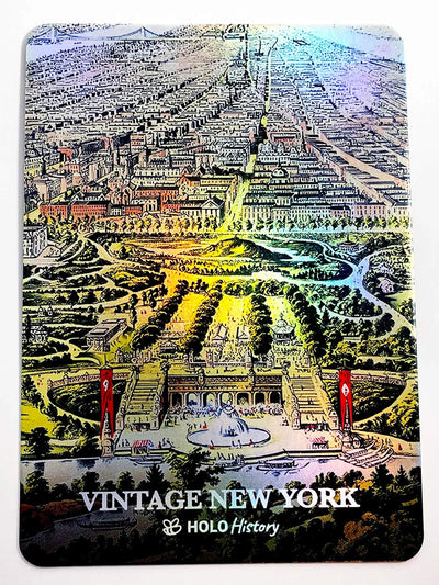 1873 Aerial Map of New York City Holographic Trading Card - GleeBeeCo