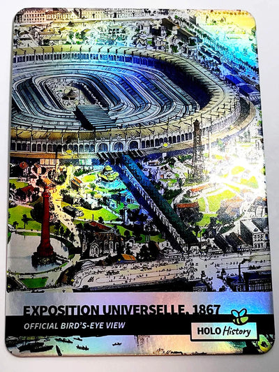 Exposition Universelle of 1867 Holographic Paris GleeBeeCo Card