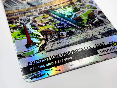 Exposition Universelle of 1867 Holographic Paris GleeBeeCo Card