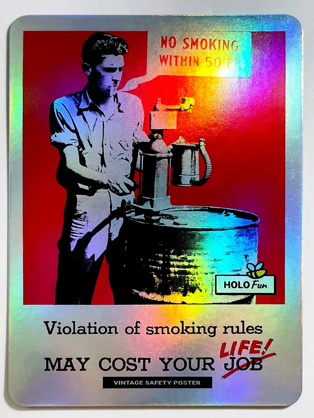 Smoking Violation Poster Trading Card - 2023 GleeBeeCo Holo History