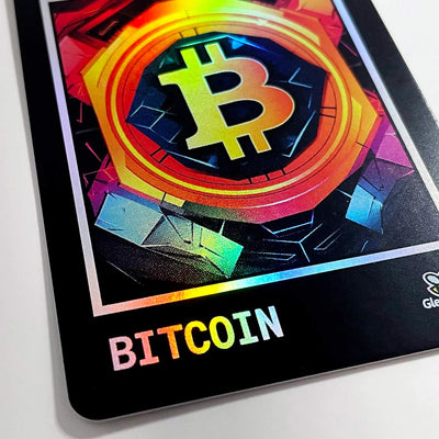 Holographic Bitcoin Card - 3D Abstract - 2023 GleeBeeCo Holo Fun #BT3D