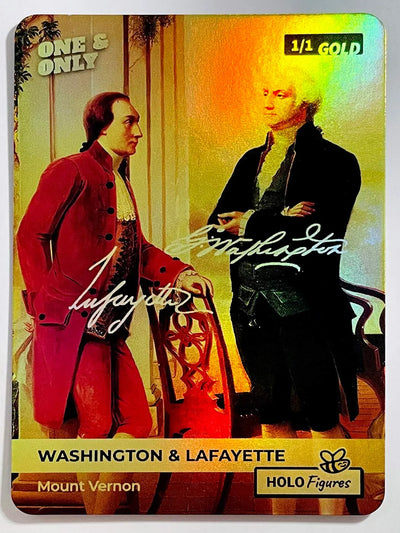 1/1 Washington & Lafayette Holo Gold Signature Card. 2023 GleeBeeCo #WSMG