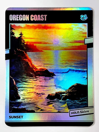 Oregon Coast Sunset Card - 2023 GleeBeeCo Holo Nature #GSN5