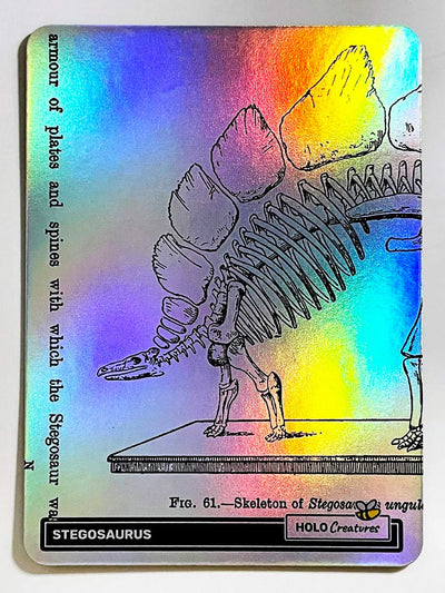 Stegosaurus Card (Dinosaur Skeleton) 2024 GleeBeeCo Holo Creatures #S7A2