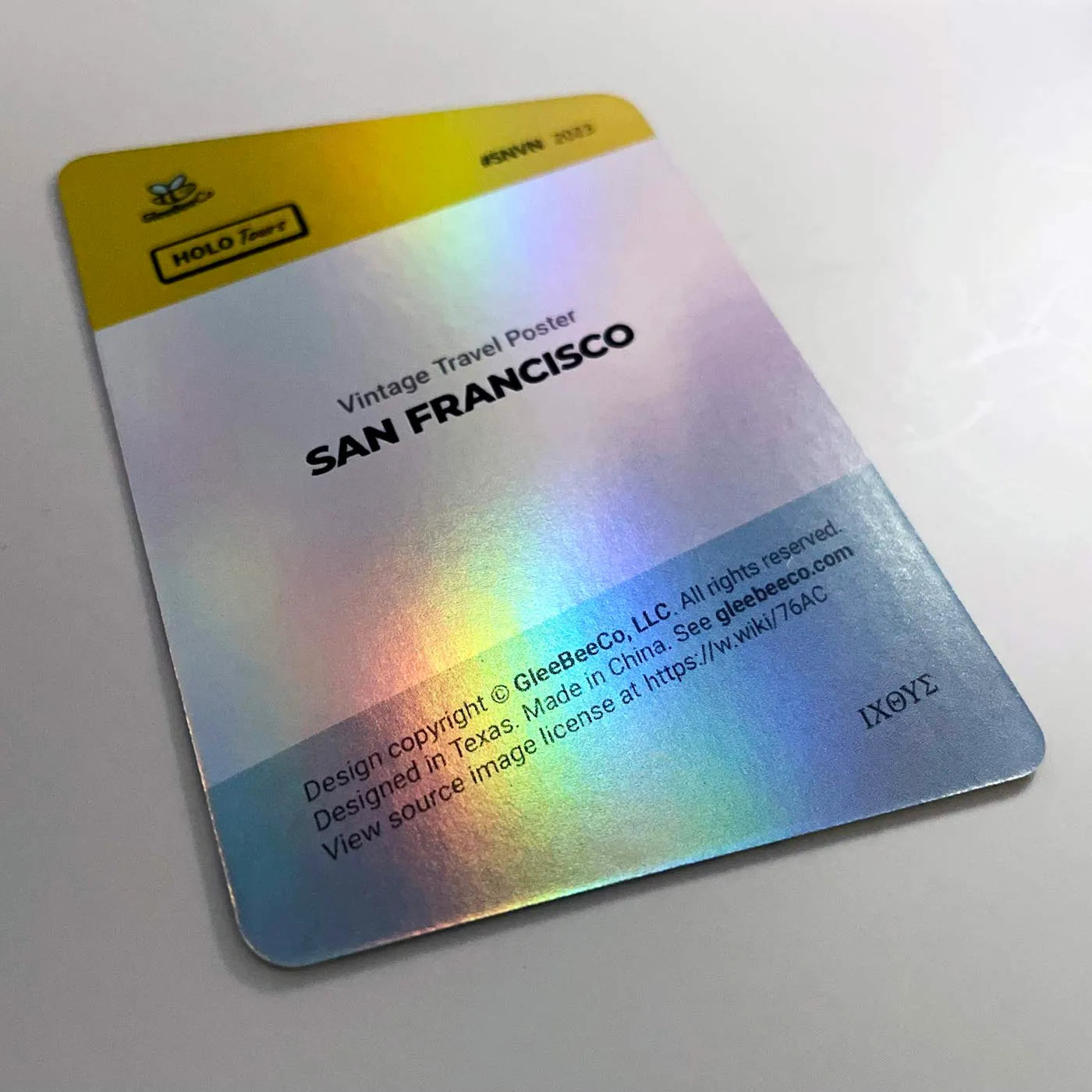 Holographic San Francisco Yesteryear Travel Post Trading Card - 2023 GleeBeeCo