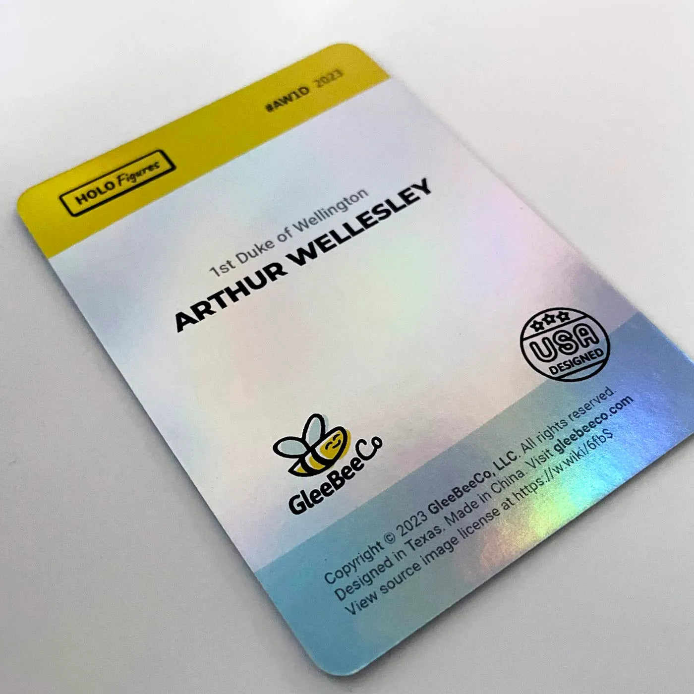 Arthur Wellesley Card (Duke of Wellington) - Holographic with Signature - GleeBeeCo