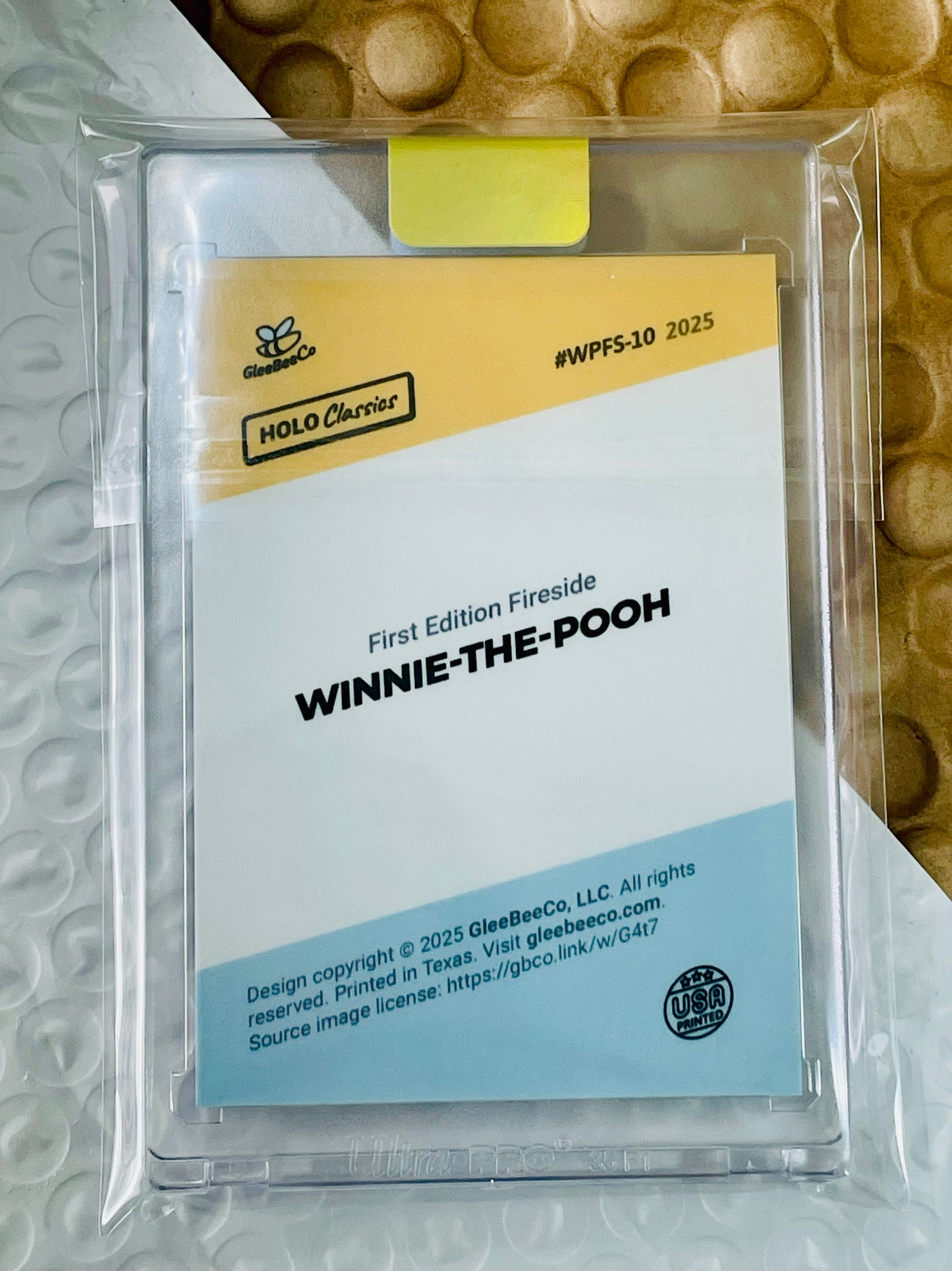 Winnie-the-Pooh Holo Card 2025 GleeBeeCo Colorized 1926 Original Not Disney® /10