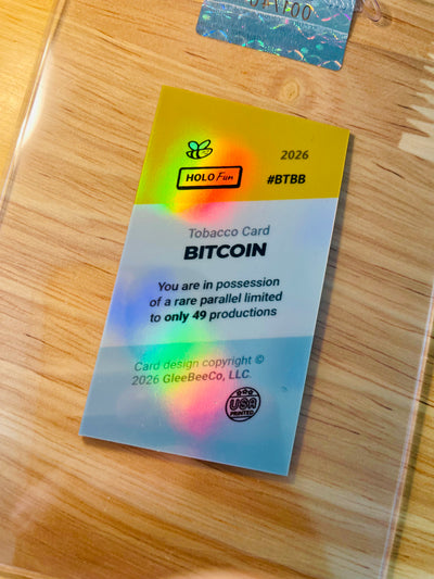 BITCOIN Tobacco Card 2026 GleeBeeCo Vintage Orange Holo #BTBB /49