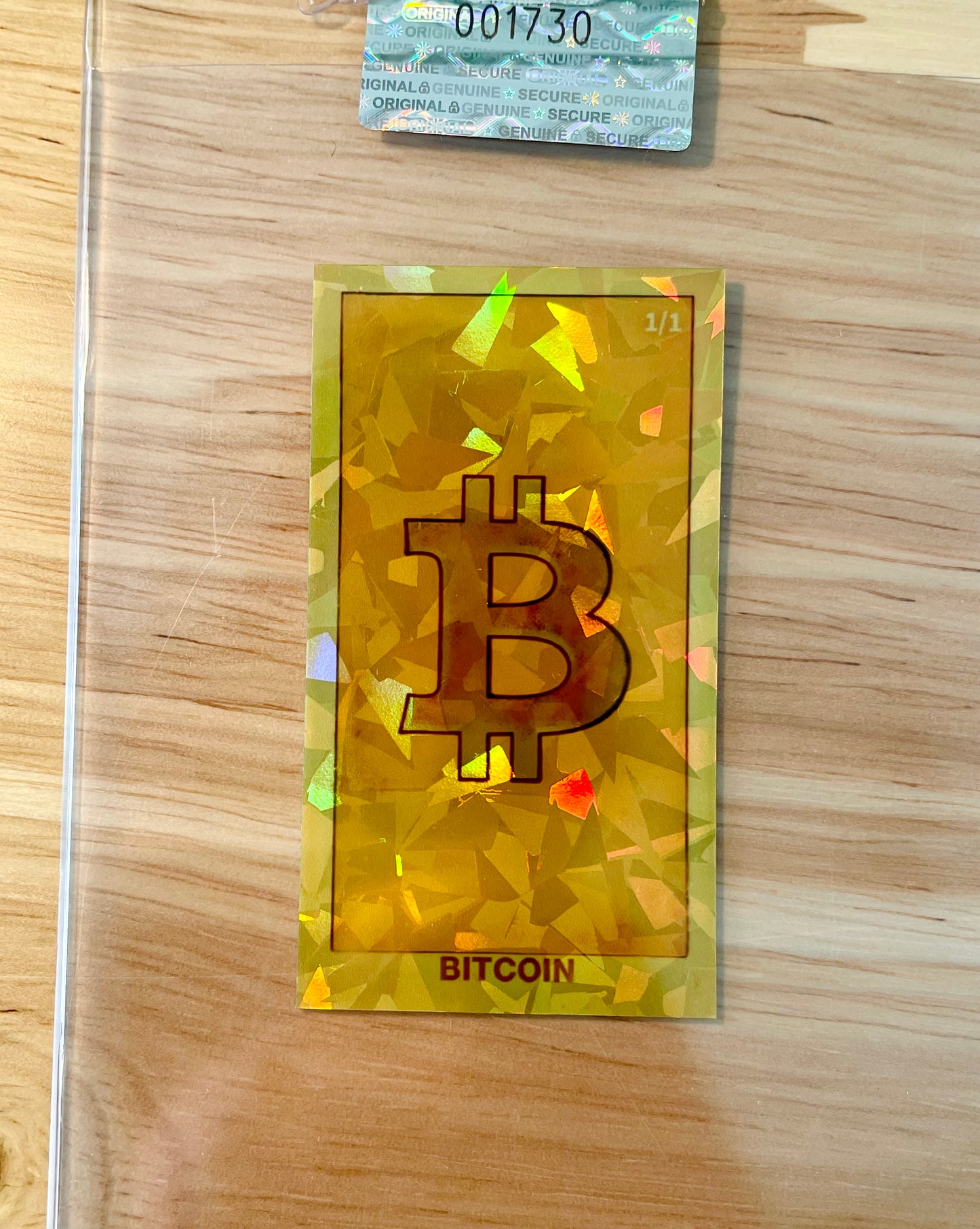 1/1 BITCOIN Tobacco Gold Card 2026 GleeBeeCo Holo Shards Parallel #BTBB-G