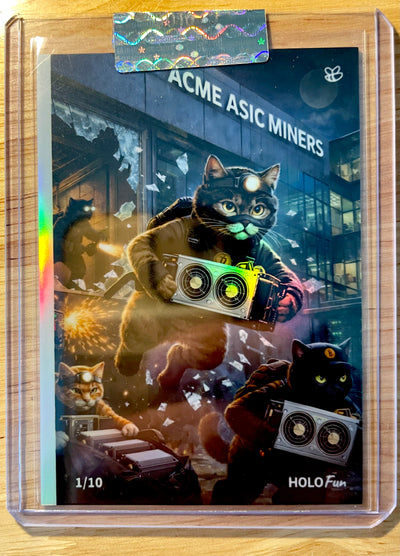 BITCOIN Card ASIC Miners Cat Heist 2026 GleeBeeCo Holo Silver #BCTH /10