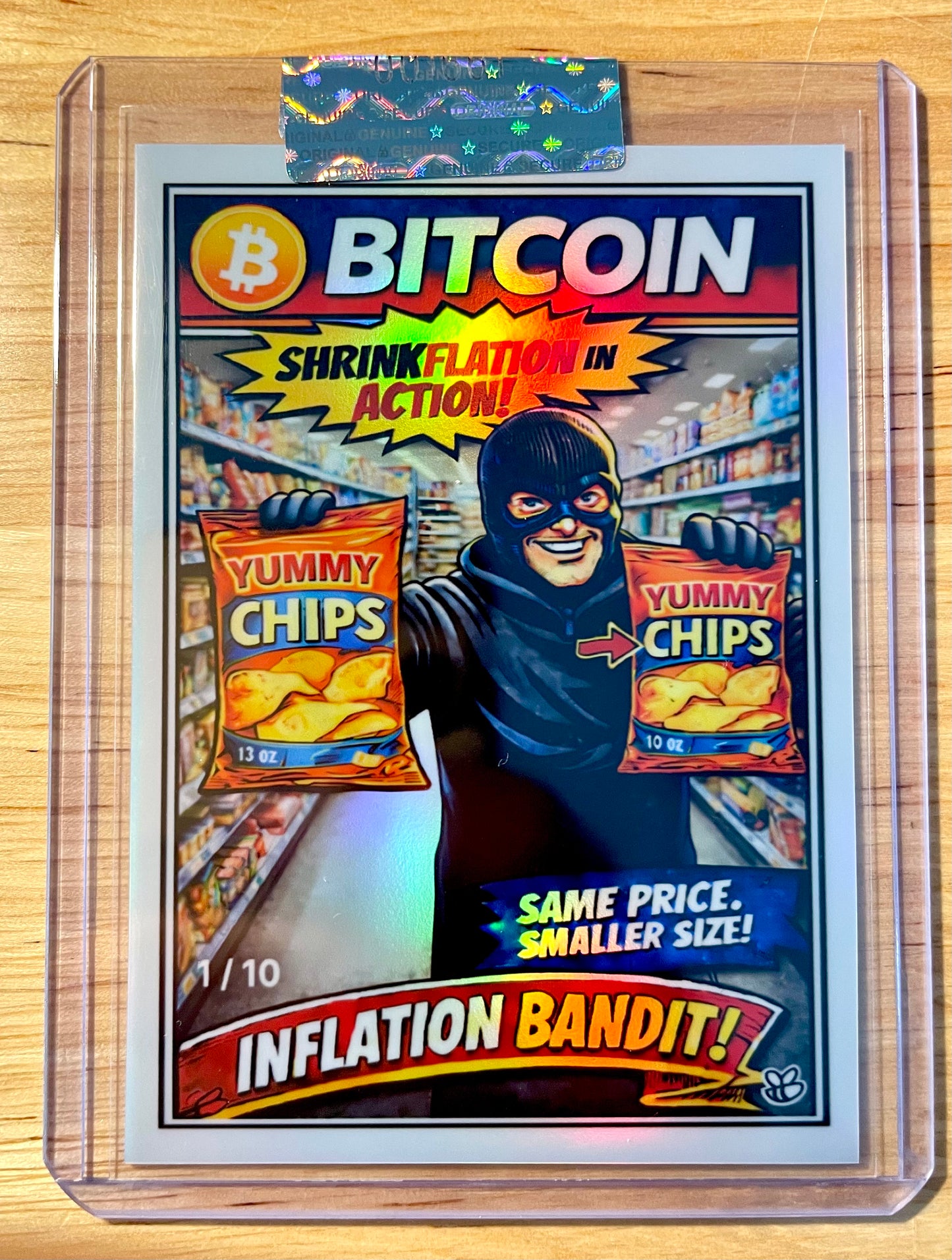 BITCOIN Inflation Bandit Shrinkflation Chips 2026 GleeBeeCo Holo #BIBI /10