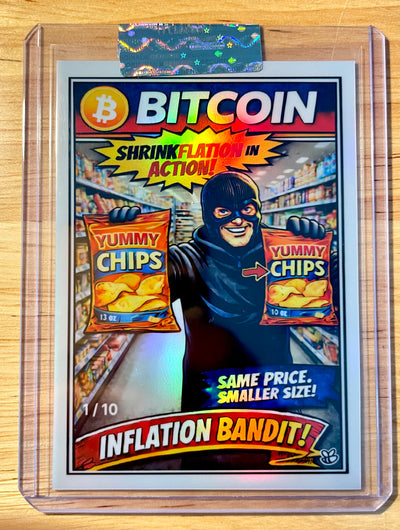 BITCOIN Inflation Bandit Shrinkflation Chips 2026 GleeBeeCo Holo #BIBI /10